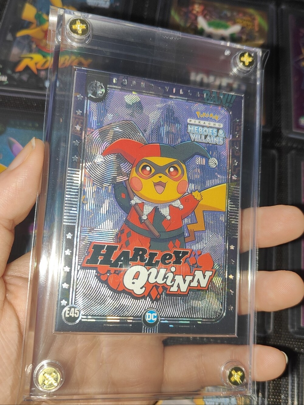 ERROR Harley Quinn DC Comics Platinum holo encased Pikachu Cosplay card Doujin